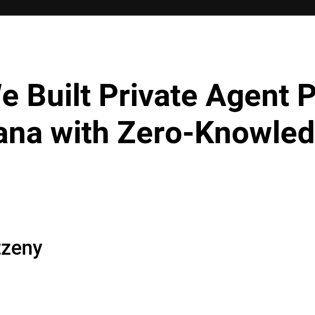 SNAP: Private Agent Payments on Solana with Zero‑Knowledge Proofs